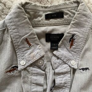 Embroidered J. Crew button down